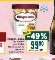 Billa Zmrzlina haagen-dazs nabídka