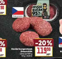 Billa Hovězí burgersteak dvouručák nabídka