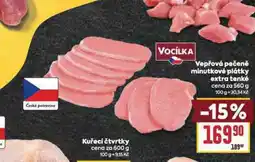Billa Vepřová pečeně minutkové plátky nabídka