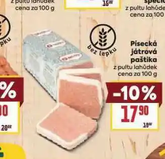 Billa Písecká játrová paštika nabídka