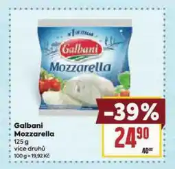 Billa Galbani mozzarella nabídka