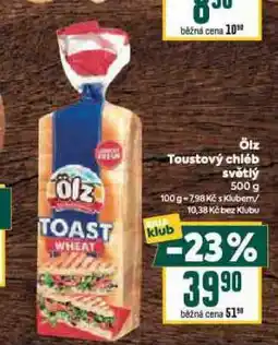 Billa Ölz toustový chléb nabídka