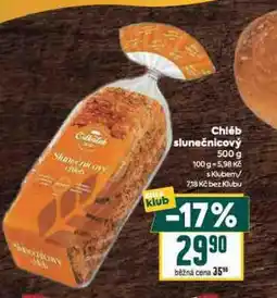 Billa Slunečnicový chléb nabídka