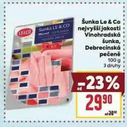 Billa Šunka nejvyšší jakosti nabídka