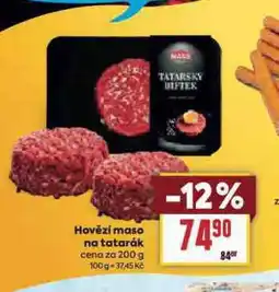 Billa Hovězí maso na tatarák nabídka