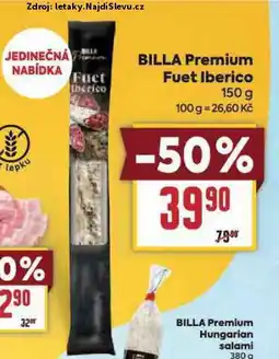 Billa Fuet iberico nabídka