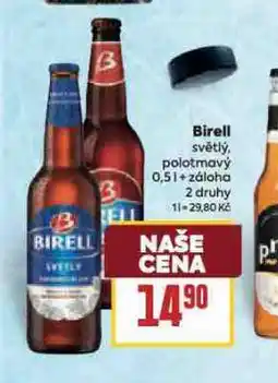 Billa Birell nealkoholické pivo nabídka