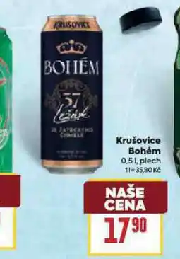 Billa Pivo krušovice bohém nabídka