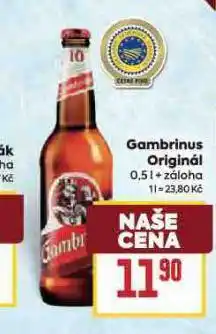 Billa Pivo gambrinus nabídka