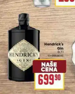 Billa Hendrick's gin nabídka