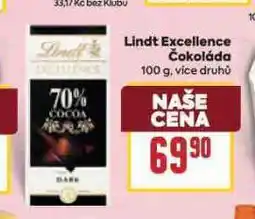 Billa Lindt excellence čokoláda nabídka