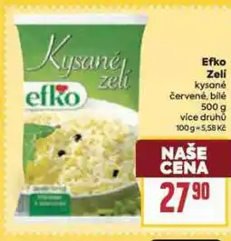 Billa Efko zelí nabídka