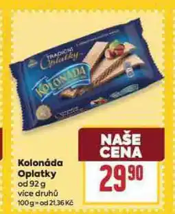 Billa Kolonáda oplatky nabídka