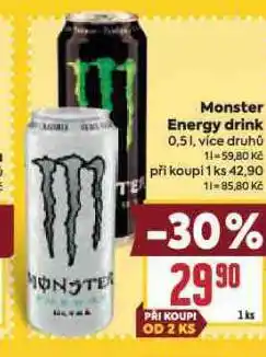 Billa Monster energy drink nabídka