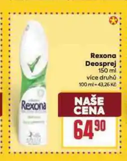 Billa Rexona deodorant nabídka