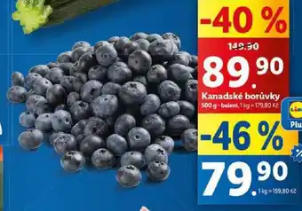 Lidl Kanadské borůvky, 500 g nabídka