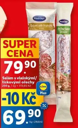 Lidl Salám s vlašskými/lískovými ořechy, 250 g nabídka