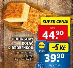 Lidl PUDINGOVÝ KOLÁČ S DROBENKOU, 300 g nabídka