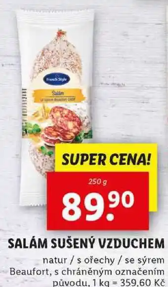 Lidl SALÁM SUŠENÝ VZDUCHEM, 250 g nabídka