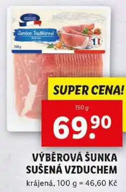 Lidl VÝBĚROVÁ ŠUNKA SUŠENÁ VZDUCHEM, 150 g nabídka