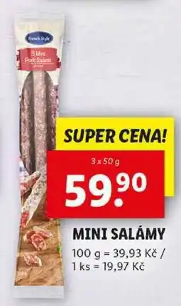 Lidl MINI SALÁMY, 3x 50 g nabídka