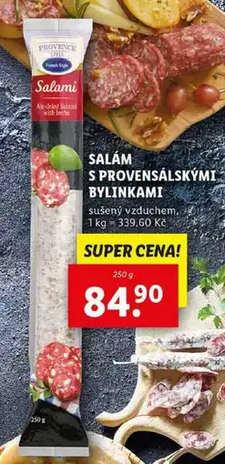 Lidl SALÁM S PROVENSÁLSKÝMI BYLINKAMI, 250 g nabídka