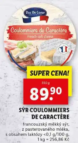 Lidl SÝR COULOMMIERS DE CARACTÈRE, 350 g nabídka