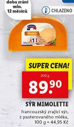 Lidl SÝR MIMOLETTE, 200 g nabídka