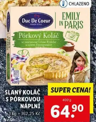 Lidl SLANÝ KOLÁČ S PÓRKOVOU NÁPLNÍ, 400 g nabídka