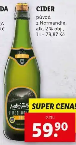 Lidl CIDER, 0,75 l nabídka