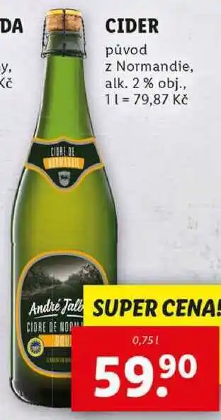 Lidl CIDER, 0,75 l nabídka