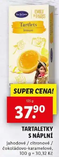 Lidl TARTALETKY S NÁPLNÍ, 125 g nabídka