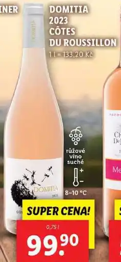 Lidl DOMITIA 2023 CÔTES DU ROUSSILLON, 0,75 l nabídka