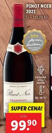 Lidl PINOT NOIR 2023, 0,75 l nabídka