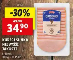Lidl KUŘECÍ ŠUNKA NEJVYŠŠÍ JAKOSTI, 200 g nabídka