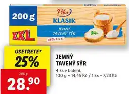 Lidl JEMNÝ TAVENÝ SÝR, 200 g nabídka