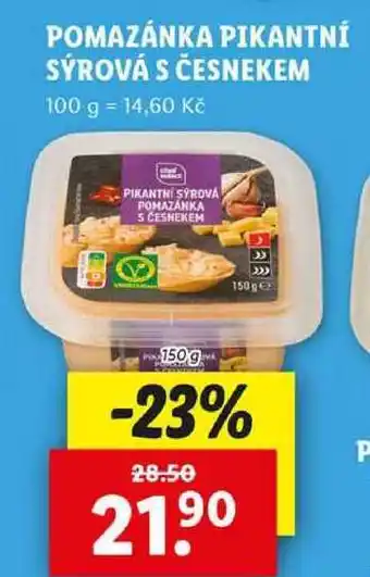 Lidl POMAZÁNKA PIKANTNÍ SÝROVÁ S ČESNEKEM, 150 g nabídka