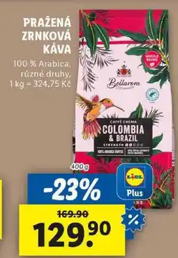 Lidl PRAŽENÁ ZRNKOVÁ KÁVA, 400 g nabídka
