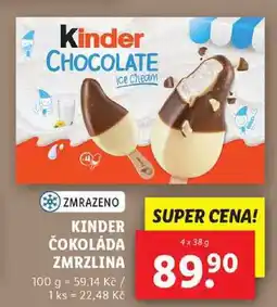 Lidl KINDER ČOKOLÁDA ZMRZLINA, 4x 38 g nabídka