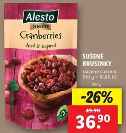 Lidl SUŠENÉ BRUSINKY, 200 g nabídka