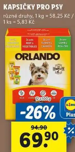 Lidl KAPSIČKY PRO PSY, 12x 100 g nabídka