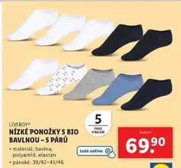 Lidl NÍZKÉ PONOŽKY S BIO BAVLNOU -5 PÁRŮ nabídka