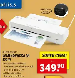 Lidl LAMINOVAČKA A4 256 W nabídka