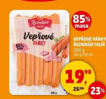 Penny Market VEPŘOVÉ PÁRKY ŘEZNÍKŮV TALÍŘ, 200 g nabídka