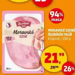 Penny Market MORAVSKÉ UZENÉ ŘEZNÍKŮV TALÍŘ krájené, 100 g nabídka