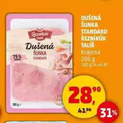 Penny Market DUŠENÁ ŠUNKA STANDARD ŘEZNÍKŮV TALÍŘ krájená, 200 g nabídka