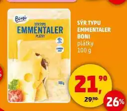 Penny Market SÝR TYPU EMMENTALER BONI plátky, 100 g nabídka