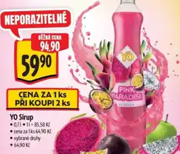 Albert YO Sirup nabídka