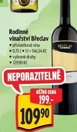 Albert Rodinné vinařství Břeclav nabídka