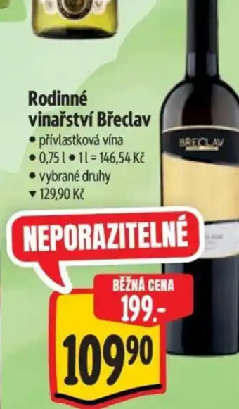 Albert Rodinné vinařství Břeclav nabídka